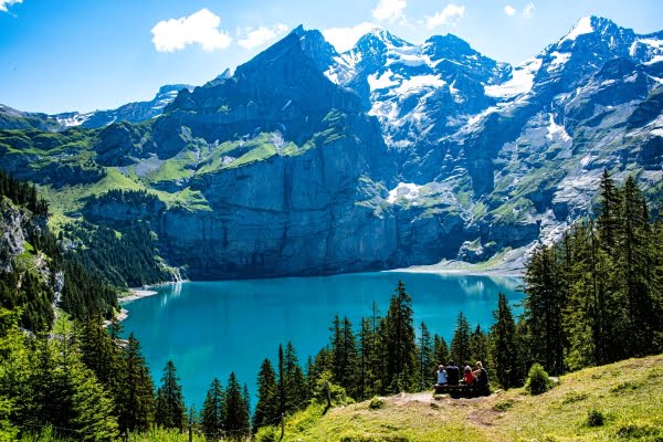 Oeschinen Lake, Switzerland, エッシネン湖, スイス