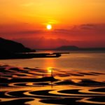 御輿来海岸｜夕陽と干潮が織りなす有明海のオレンジの絶景
