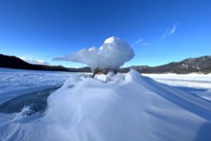 きのこ氷, 糠平湖, 上士幌町, 北海道